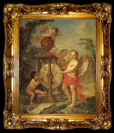 framed  Natoire, Charles Joseph Cupid Sharpening His Arrow, ta009-2